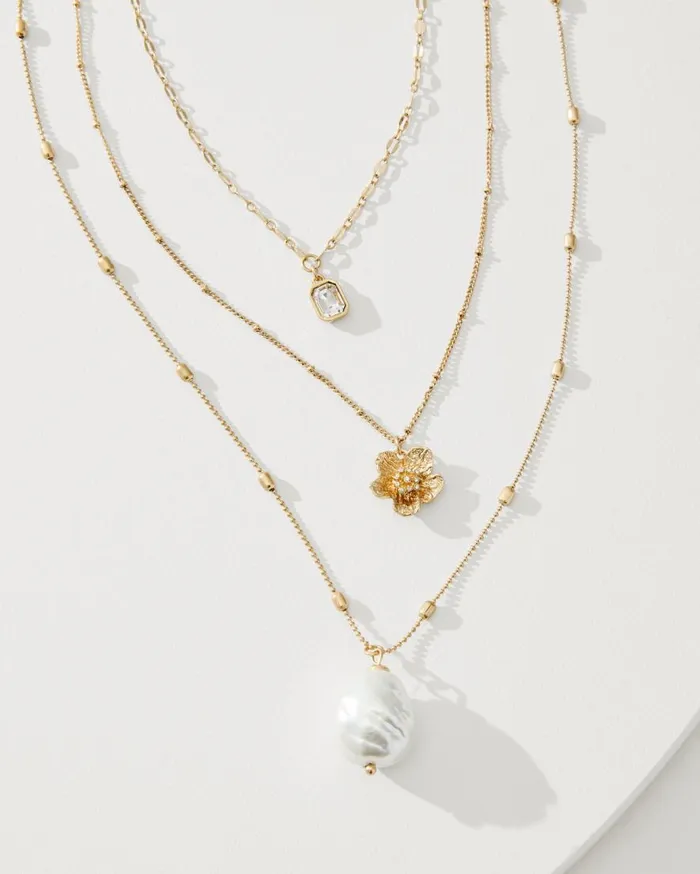 Tommy Bahama Jewelry Tidal Treasure Floral Charm Layered Necklace Gold 8211 Women Tommy Bahama Jewelry Tidal Treasure Floral Charm Layered Necklace Gold 8211 Women