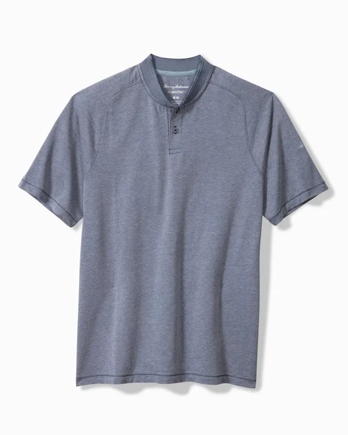 Tommy Bahama Shirts Alki Point ShortSleeve IslandZone Henley Eclipse 8211 Men