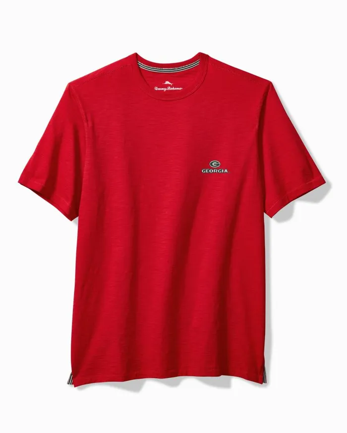 Tommy Bahama Shirts Collegiate Bali Beach Crew TShirt Georgia 8211 Men