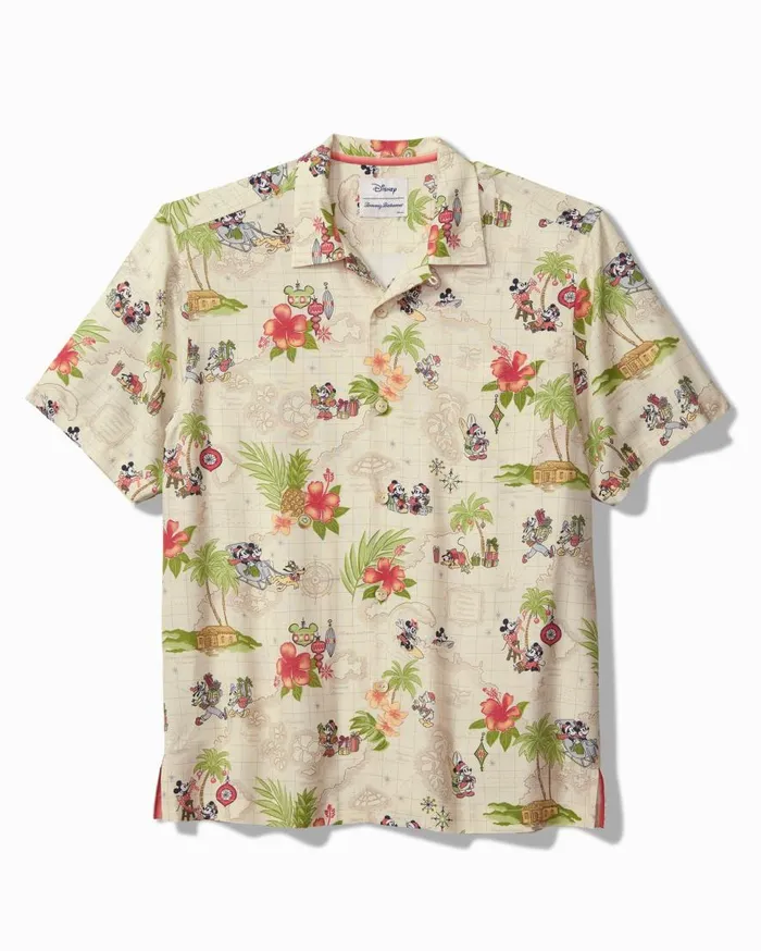 Tommy Bahama Shirts Disney Veracruz Cay Huladay Adventure Camp Shirt Bleached Sand 8211 Men