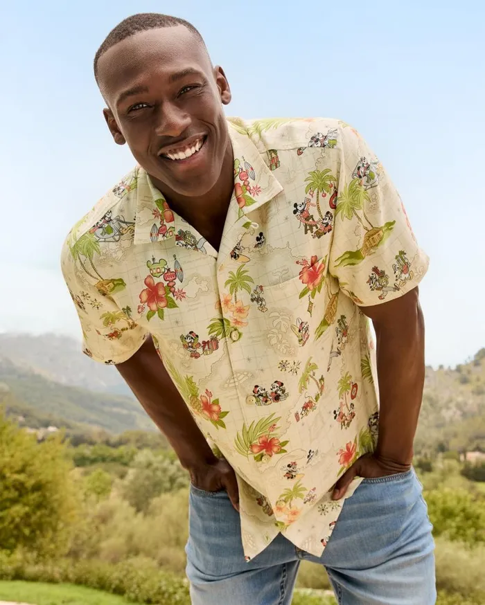 Tommy Bahama Shirts Disney Veracruz Cay Huladay Adventure Camp Shirt Bleached Sand 8211 Men