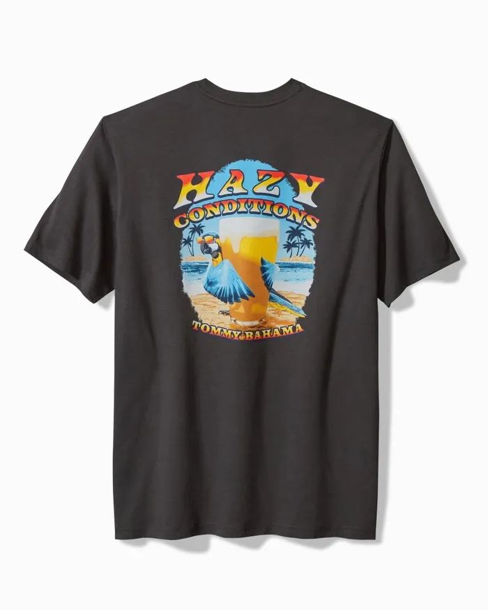 Tommy Bahama Shirts Hazy Conditions Graphic TShirt Coal 8211 Men
