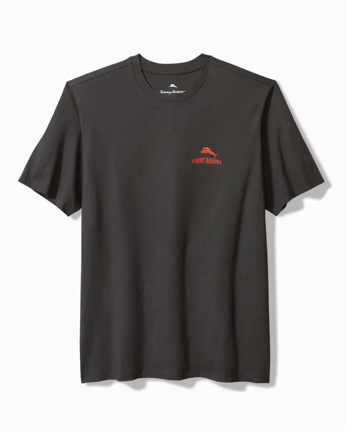 Tommy Bahama Shirts Hazy Conditions Graphic TShirt Coal 8211 Men