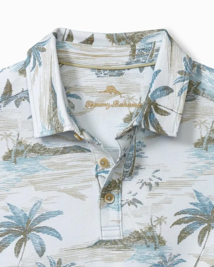 Tommy Bahama Shirts Oceanic Oasis IslandZone Polo Sterling Blue 8211 Men Tommy Bahama Shirts Oceanic Oasis IslandZone Polo Sterling Blue 8211 Men