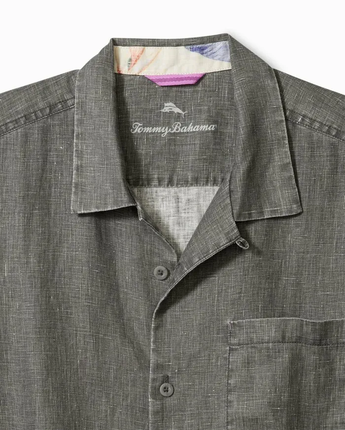 Tommy Bahama Shirts Sea Glass Camp Shirt Gunmetal 8211 Men