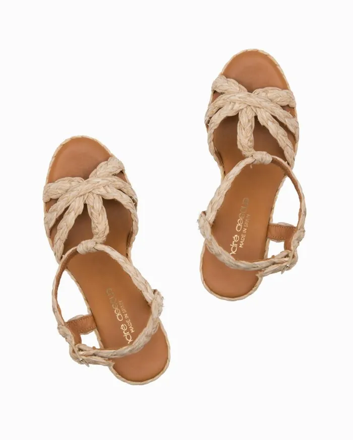 Tommy Bahama Shoes and Sandals Andr Assous Madina Raffia Wedges Beige 8211 Women
