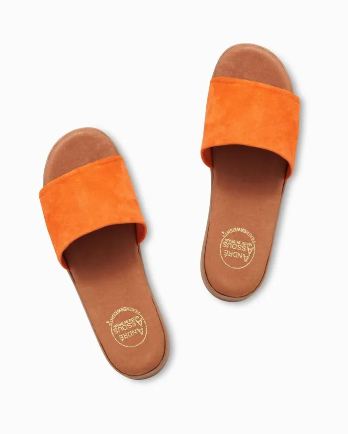 Tommy Bahama Shoes and Sandals Andr Assous Paloma Suede Featherweights Sandals Orange 8211 Women
