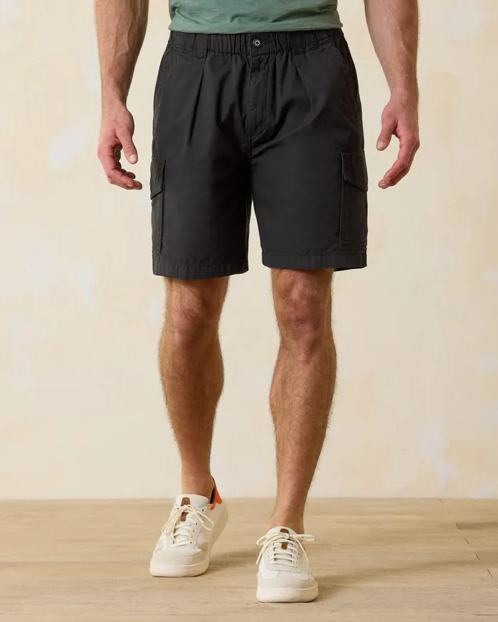 Tommy Bahama Shorts Bahama Survivor 8inch ElasticWaist Shorts Black 8211 Men