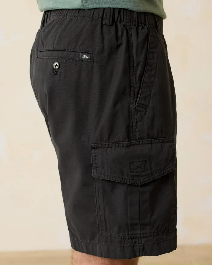 Tommy Bahama Shorts Bahama Survivor 8inch ElasticWaist Shorts Black 8211 Men