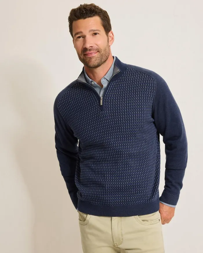 Tommy Bahama Sweaters Coastal Shores HalfZip Sweater Navy 8211 Men Tommy Bahama Sweaters Coastal Shores HalfZip Sweater Navy 8211 Men