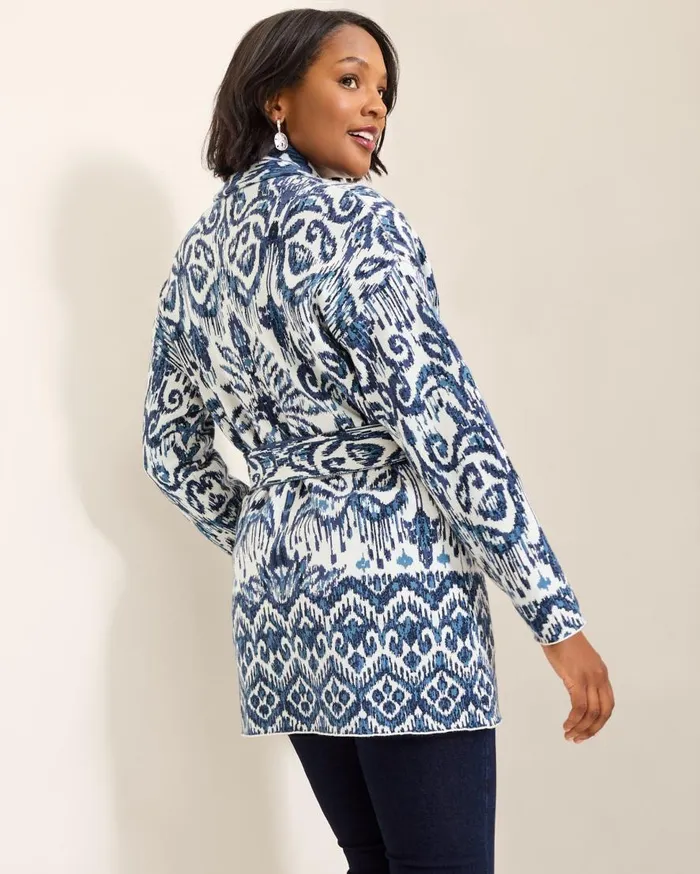Tommy Bahama Sweaters Ikat Cardigan Coconut 8211 Women