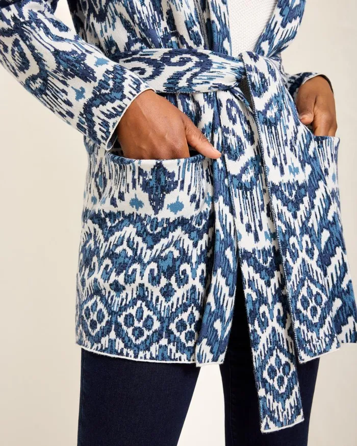 Tommy Bahama Sweaters Ikat Cardigan Coconut 8211 Women