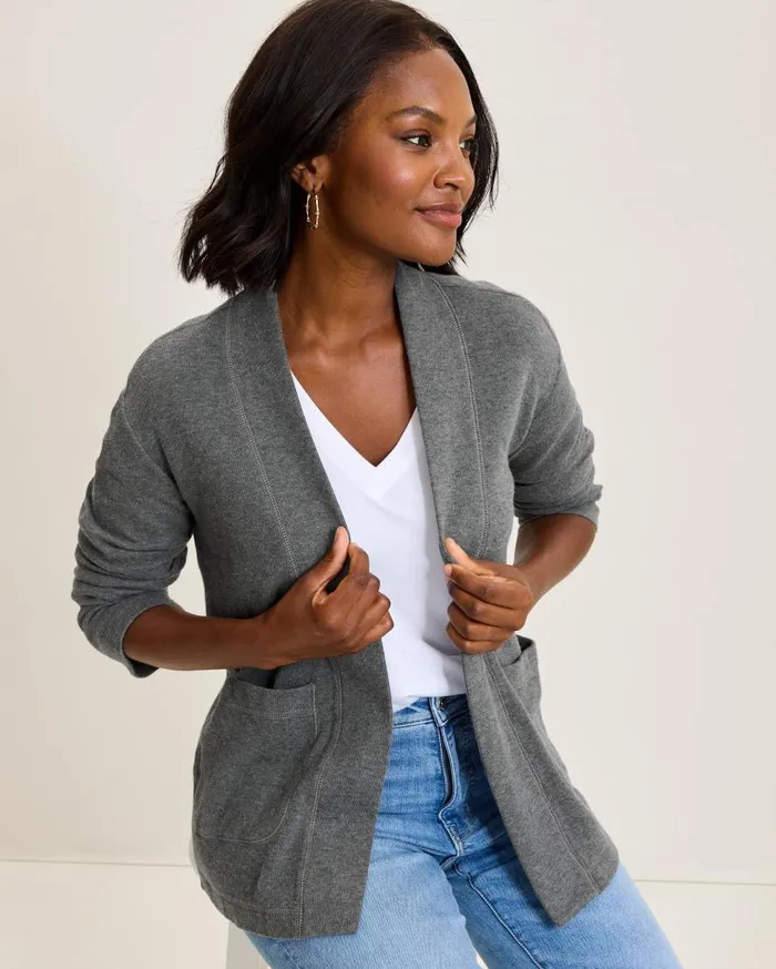 Tommy Bahama Sweatshirts Aruba Cardigan Fog Grey Heather 8211 Women