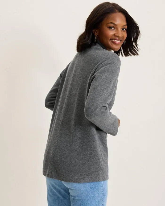 Tommy Bahama Sweatshirts Aruba Cardigan Fog Grey Heather 8211 Women