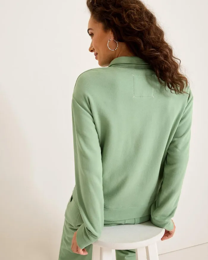 Tommy Bahama Sweatshirts Marina Del Mar HalfZip Sweatshirt Tropical Fern 8211 Women