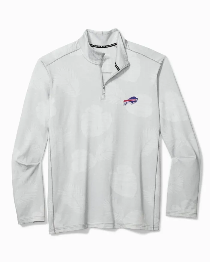 Tommy Bahama Sweatshirts NFL Delray Frond IslandZone HalfZip Sweatshirt Buffalobills 8211 Men