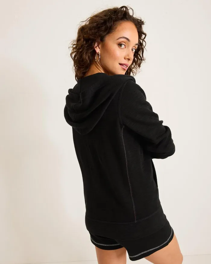 Tommy Bahama Sweatshirts Tobago Bay FullZip Hoodie Black 8211 Women