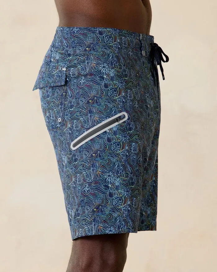 Tommy Bahama Swim and Boardshorts Molokai Hidden Paradise 9Inch Boardshorts Deep Space 8211 Men