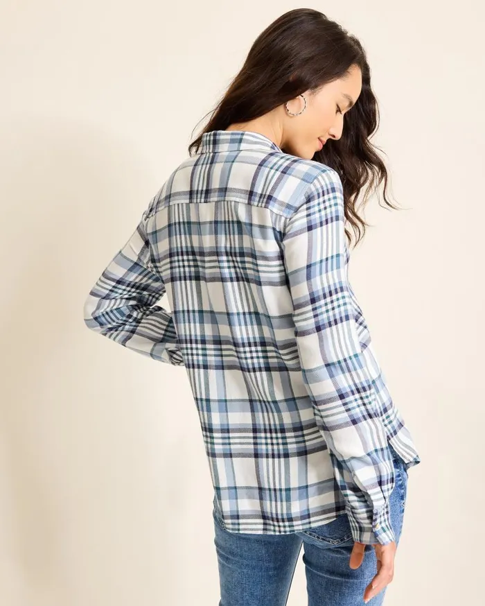 Tommy Bahama Tops and Shirts Breezy Shoreline Flannel Shirt Light Chambray 8211 Women Tommy Bahama Tops and Shirts Breezy Shoreline Flannel Shirt Light Chambray 8211 Women