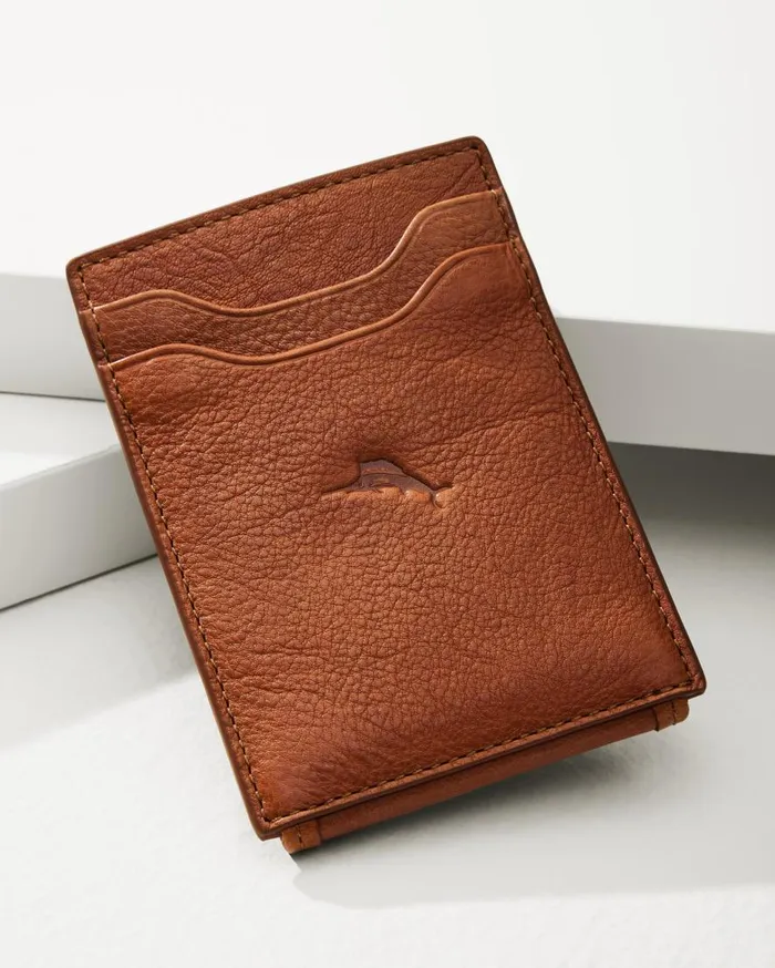 Tommy Bahama Wallets and Tech Accessories Crunch Wide Magnetic Wallet Tan 8211 Men