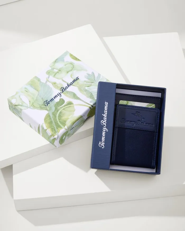 Tommy Bahama Wallets and Tech Accessories Wide Magnetic Wallet Navy 8211 Men