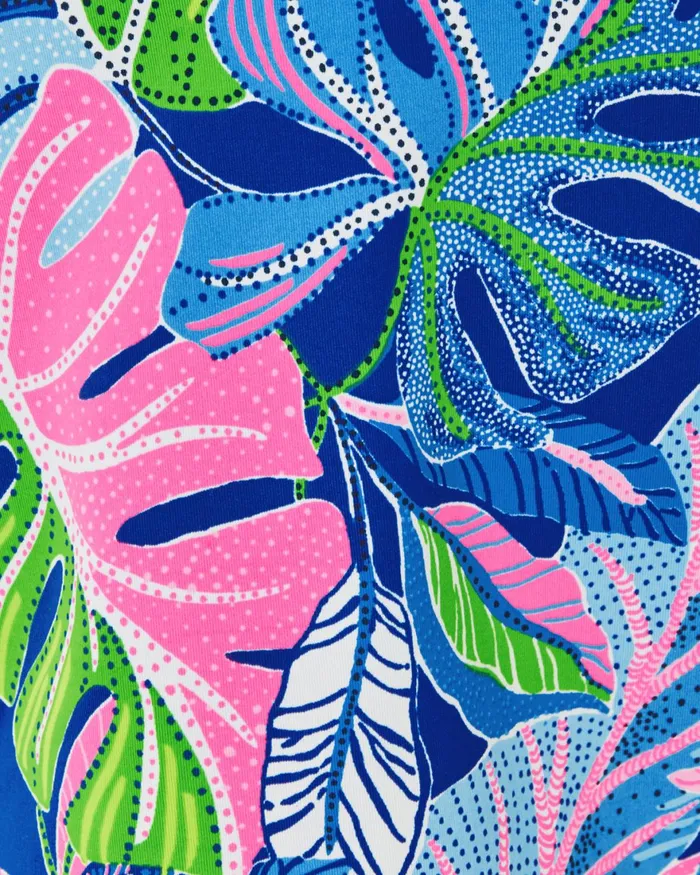 Tops and Bottoms Girls Lilly Pulitzer UPF 50 Luxletic Girls Mini Aila Skort Blue Grotto Beleaf In Yourself