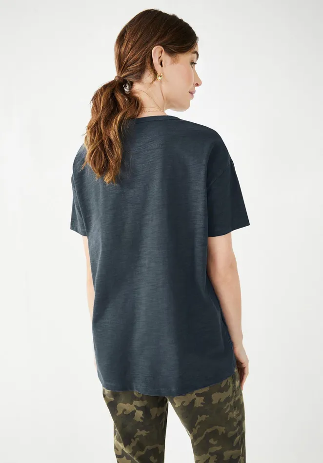 Tops and TShirts Women Hush Boxy Crew Tee Washed Black