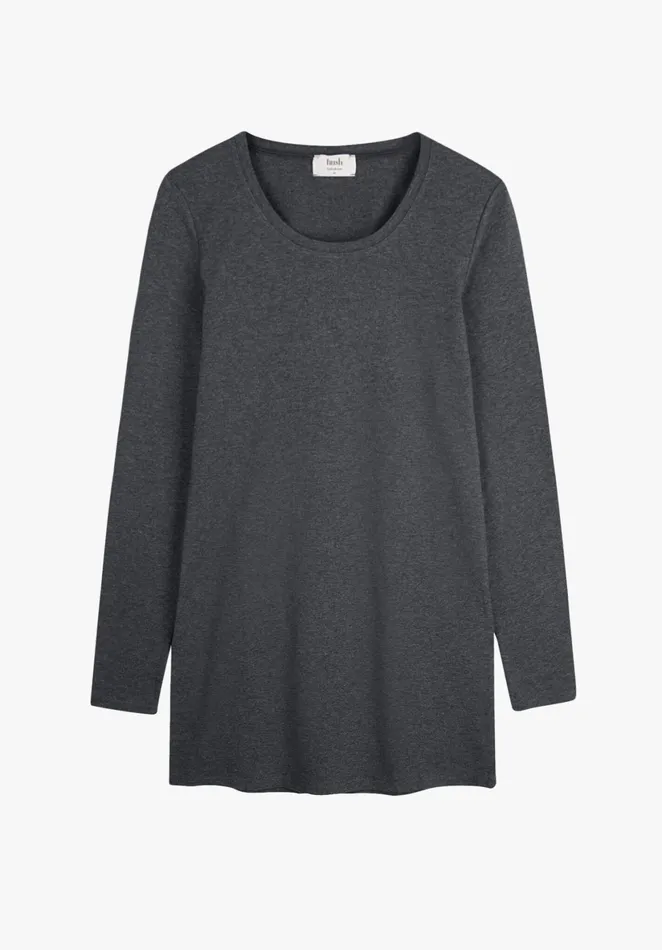 Tops and TShirts Women Hush Long Sleeve Slim Fit TShirt Charcoal Marl