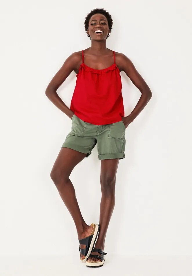 Tops and TShirts Women Hush Nora Frilled Top Cherry Red