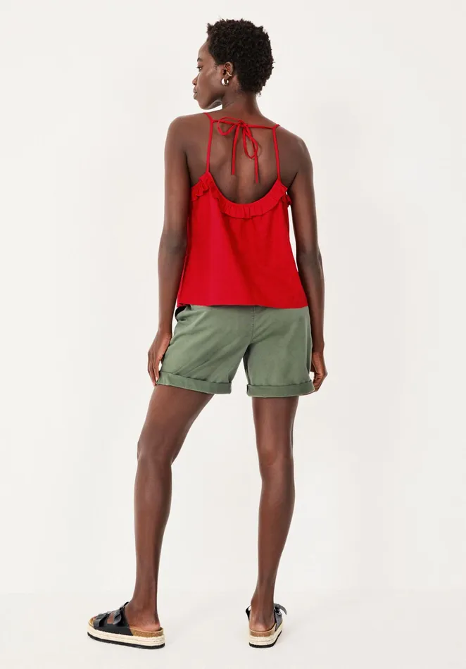 Tops and TShirts Women Hush Nora Frilled Top Cherry Red