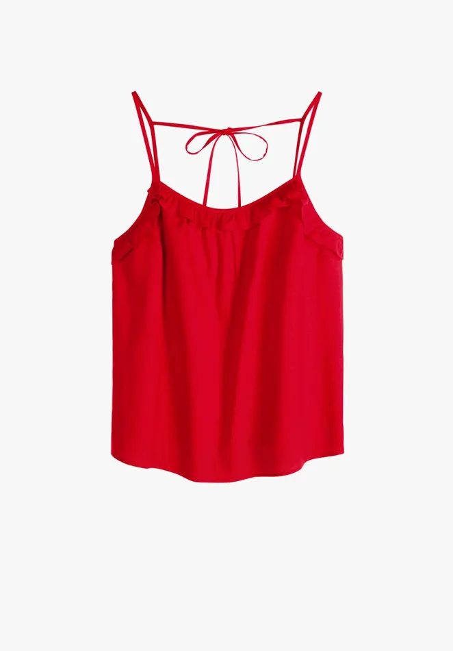 Tops and TShirts Women Hush Nora Frilled Top Cherry Red