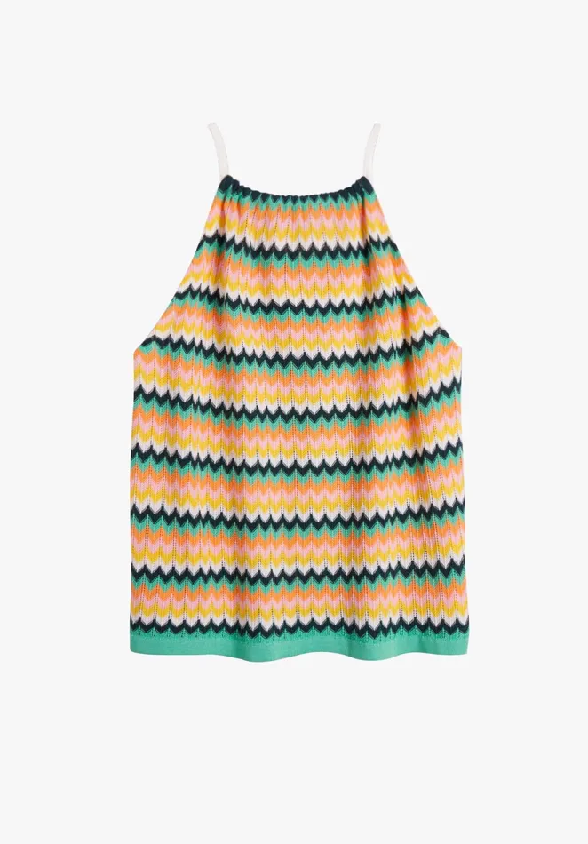 Tops and TShirts Women Hush Nora Halterneck Knitted Vest Ecrumulti