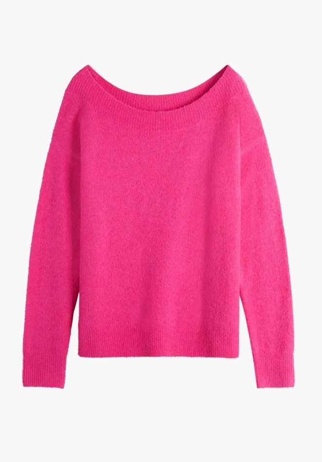 Tops and TShirts Women Hush OffTheShoulder Knitted Top Shocking Pink