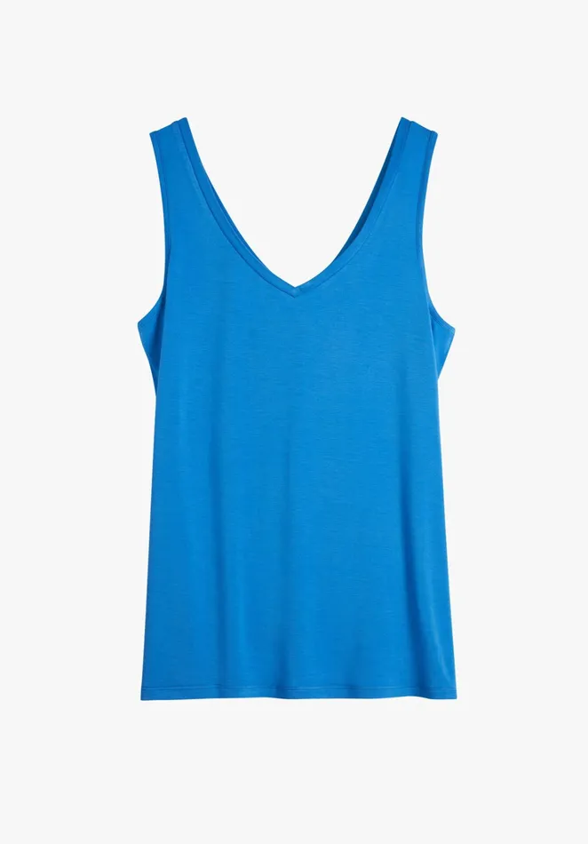 Tops and TShirts Women Hush Sally VNeck Jersey Vest Top Marine Blue