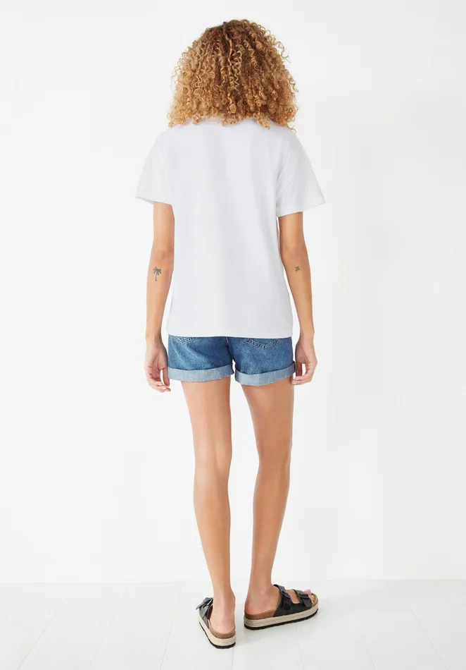 Tops and TShirts Women Hush Sara VNeck Boyfriend TShirt White