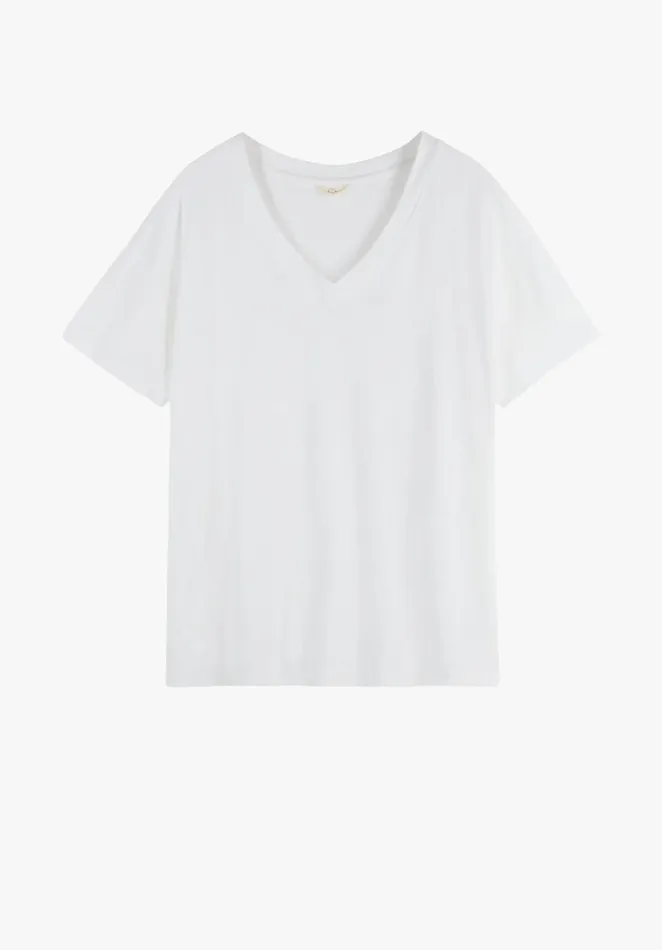 Tops and TShirts Women Hush Sara VNeck Boyfriend TShirt White