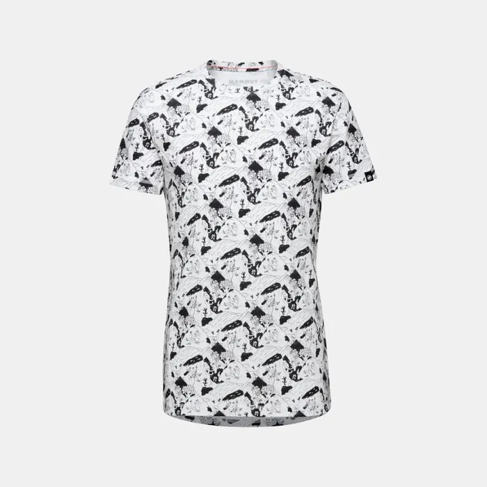 Tops Men Mammut Massone TShirt Climbing Scene Whiteblack