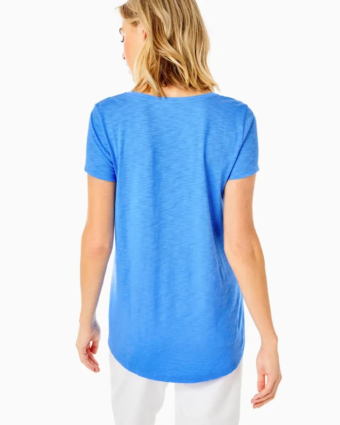 Tops WomenHome and Gifts Lilly Pulitzer Etta Scoopneck Top Boca Blue