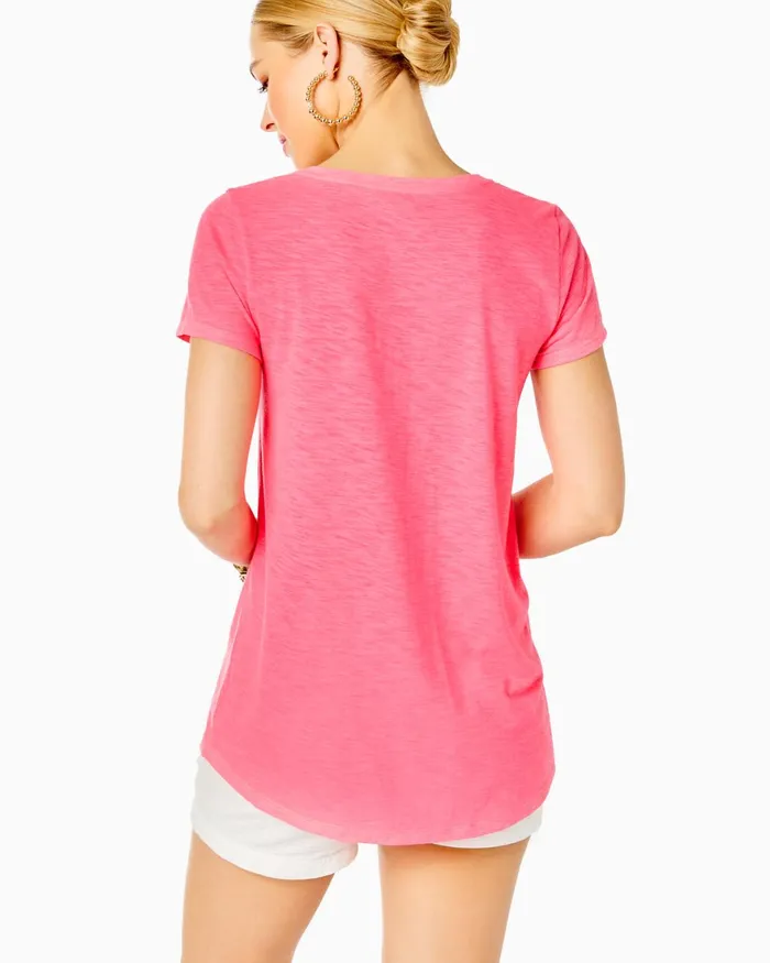 Tops WomenHome and Gifts Lilly Pulitzer Etta Scoopneck Top Coral Sands