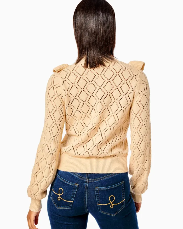 Tops Women Lilly Pulitzer Bereda Sweater Heathered Sand Bar