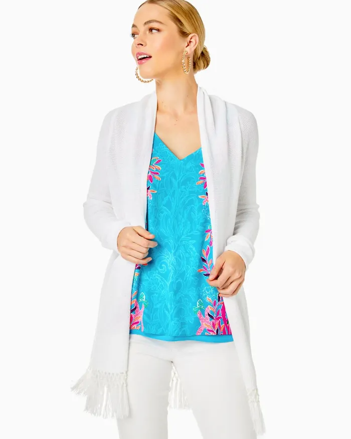 Tops Women Lilly Pulitzer Tatum Cardigan Resort White Tops Women Lilly Pulitzer Tatum Cardigan Resort White
