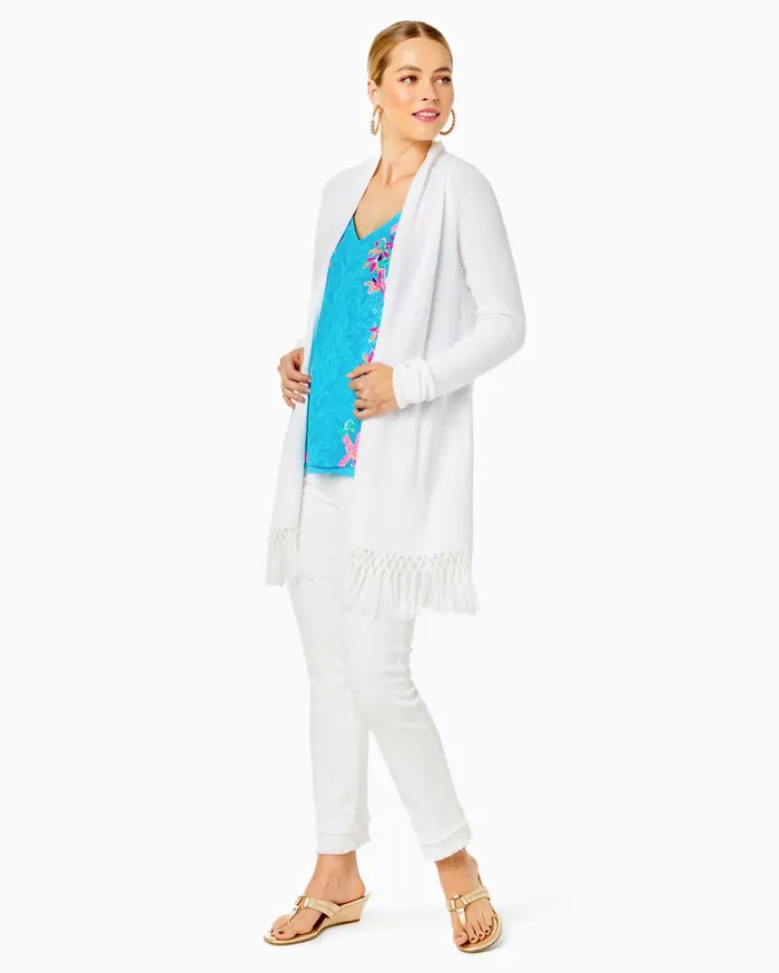 Tops Women Lilly Pulitzer Tatum Cardigan Resort White Tops Women Lilly Pulitzer Tatum Cardigan Resort White