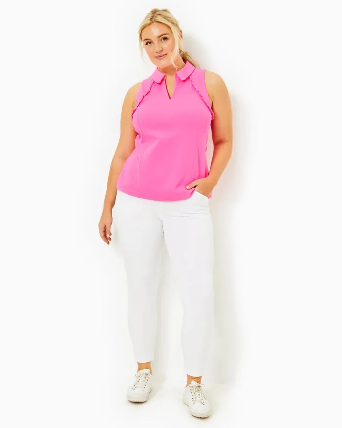 Tops Women Lilly Pulitzer UPF 50 Luxletic Martina Polo Top Havana Pink Tops Women Lilly Pulitzer UPF 50 Luxletic Martina Polo Top Havana Pink