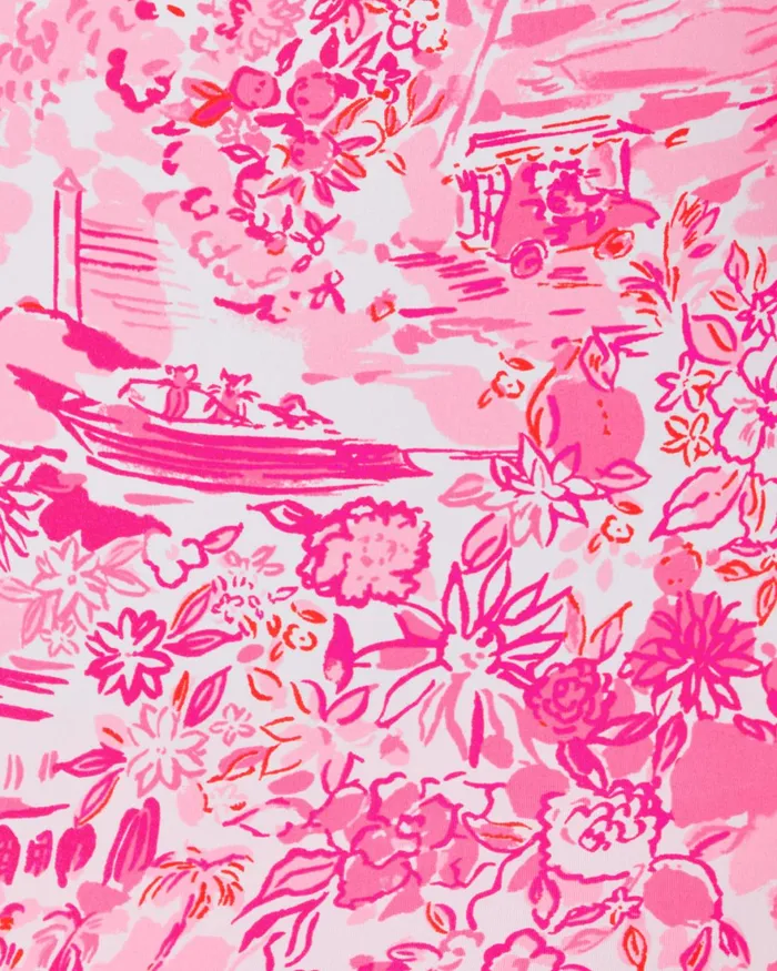 Tops Women Lilly Pulitzer UPF 50 Luxletic Renay Tank Top Peony Pink Seaside Scene Tops Women Lilly Pulitzer UPF 50 Luxletic Renay Tank Top Peony Pink Seaside Scene