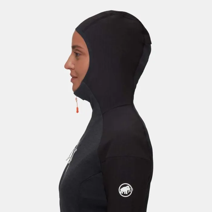 Tops Women Mammut Eiswand Advanced ML Hooded Jacket Black Tops Women Mammut Eiswand Advanced ML Hooded Jacket Black