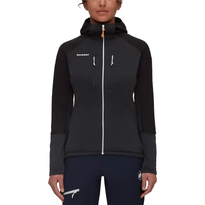 Tops Women Mammut Eiswand Advanced ML Hooded Jacket Black Tops Women Mammut Eiswand Advanced ML Hooded Jacket Black