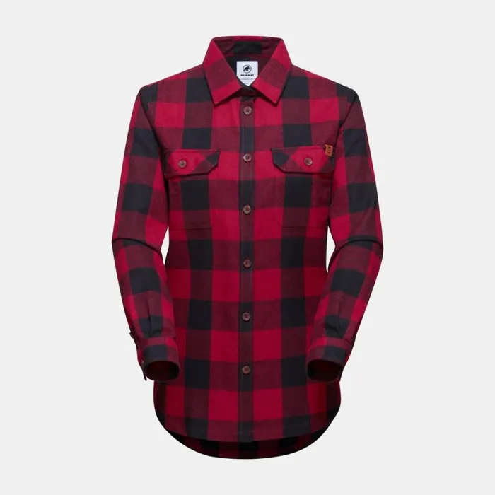 Tops Women Mammut Tamaro Longsleeve Shirt Blood Redblack