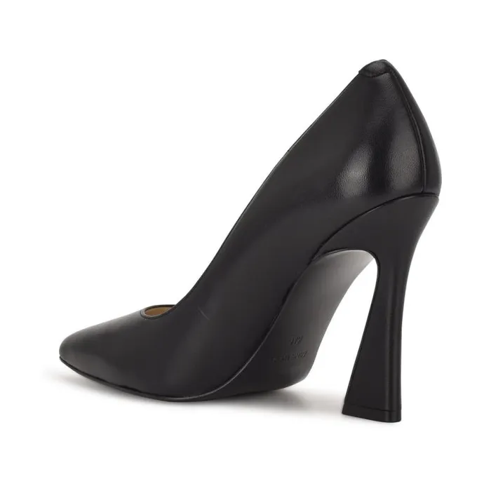 Trendz Pointy Toe Pumps Black Leather Women Nine West Heels Trendz Pointy Toe Pumps Black Leather Women Nine West Heels