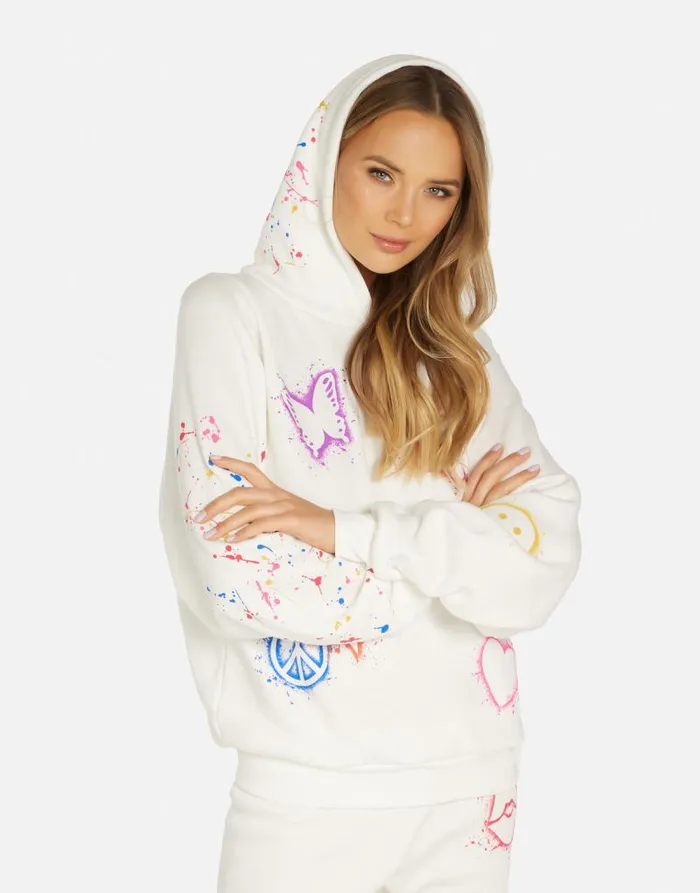 Trina Splatter Elements Milk Women Lauren Moshi Hoodies