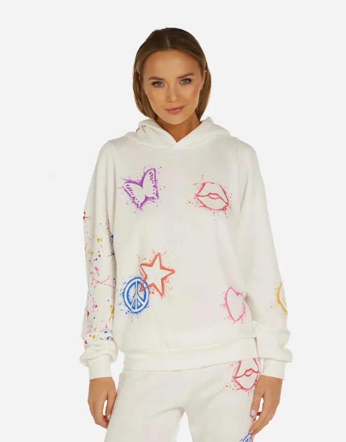 Trina Splatter Elements Milk Women Lauren Moshi Hoodies